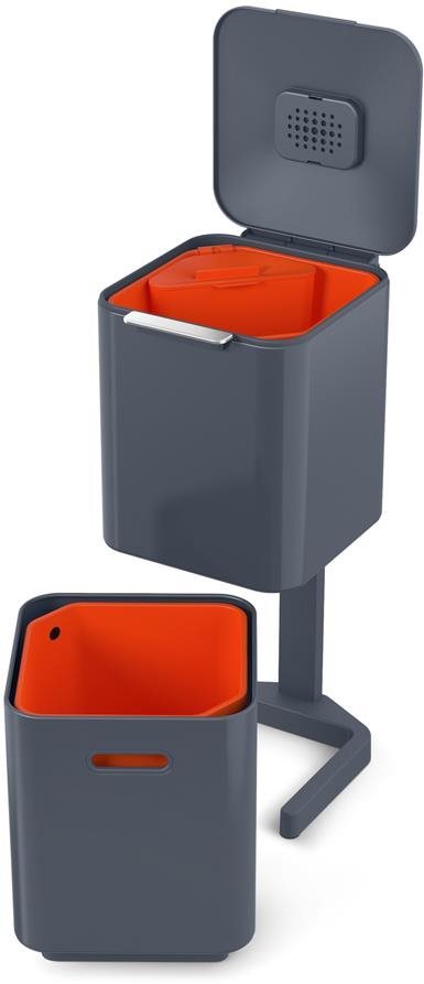 JOSEPH JOSEPH – Koše na triedený odpad Totem Compact 40L Graphite 30065
