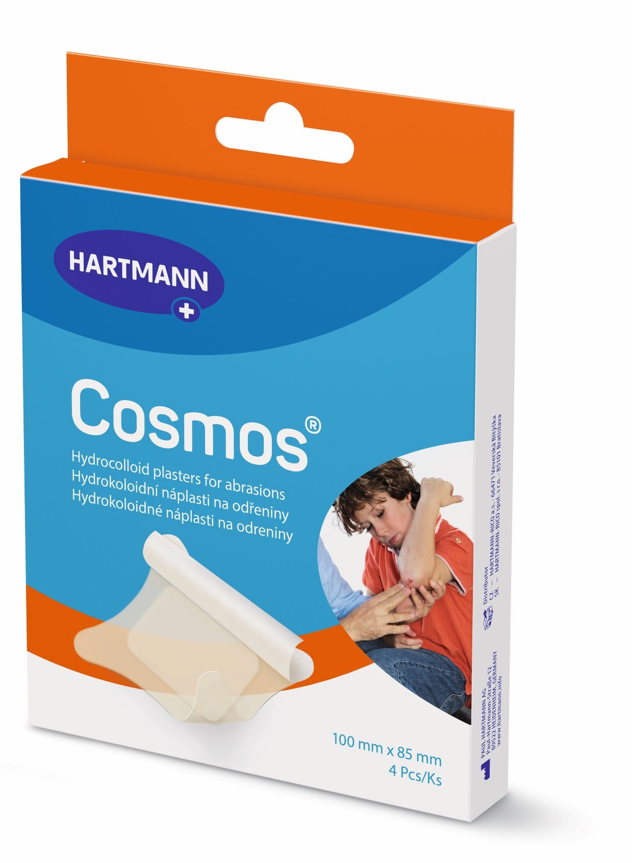 COSMOS Náplasť na odreniny 10 x 8,5 cm (4 ks)