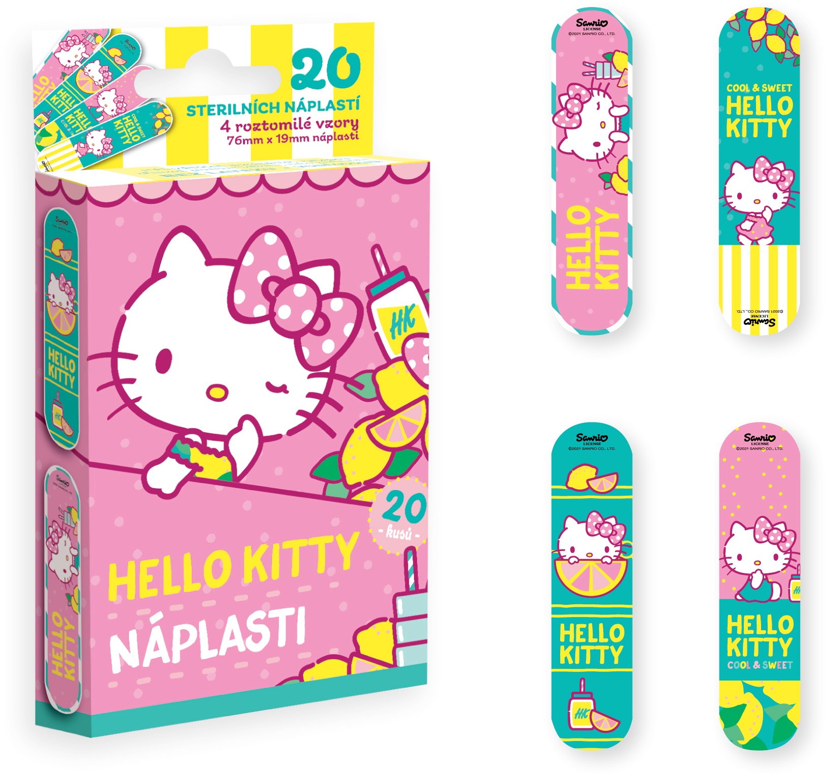 HELLO KITTY Detské náplasti (20 ks)