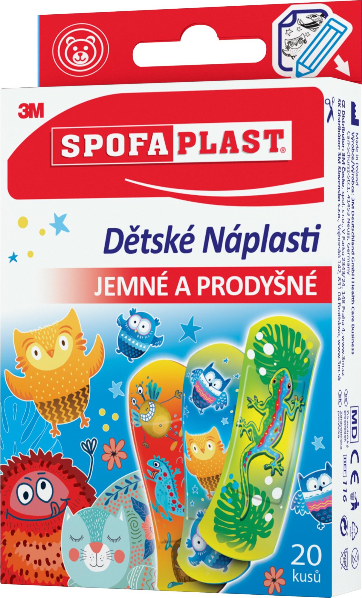 3M™ Spofaplast® 116 Detské náplasti, 72 × 25 mm, 20 ks