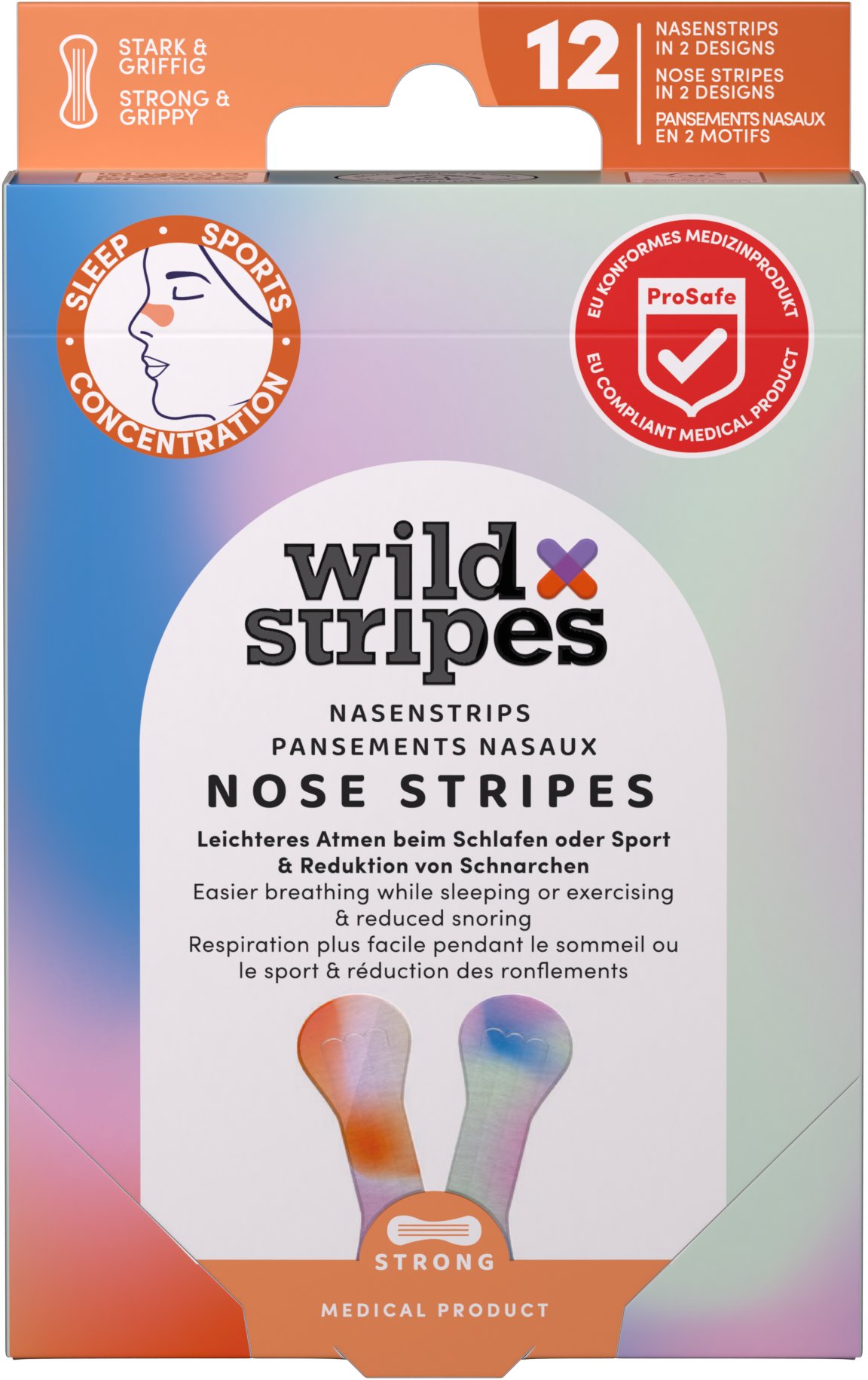WILD Stripes Nose Patches Sunrise 12 ks