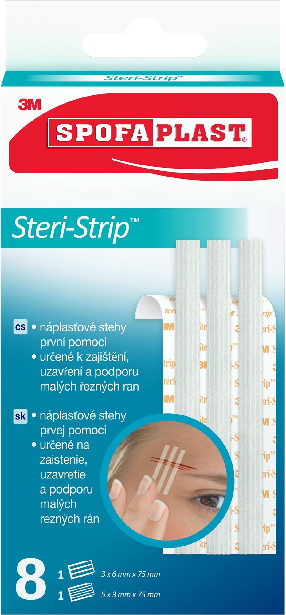 3M Spofaplast 801 Steri-Strip náplasťové stehy