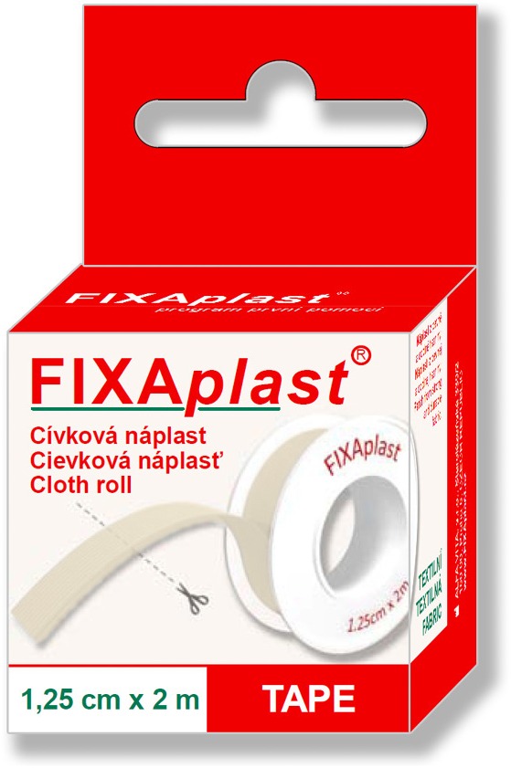 FIXAplast, náplasť, cievka, 1,25 cm × 2 m