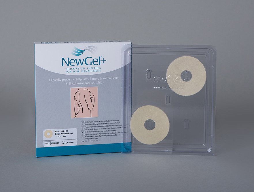 NEW GEL+ Kruhová béžová náplasť areola 2 ks