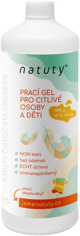 Natuty Prací gel pro citlivé osoby a děti Jsme natuty, 100 ml