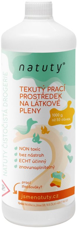 Natuty Tekutý prací prostředek na látkové pleny Jsme natuty, 1000 ml