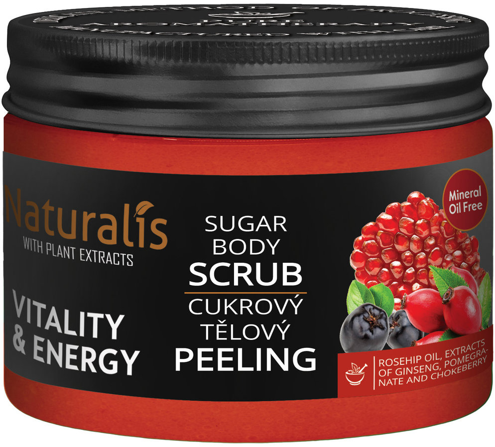 Naturalis Cukrový telový peeling – Vitality & Energy 250 g