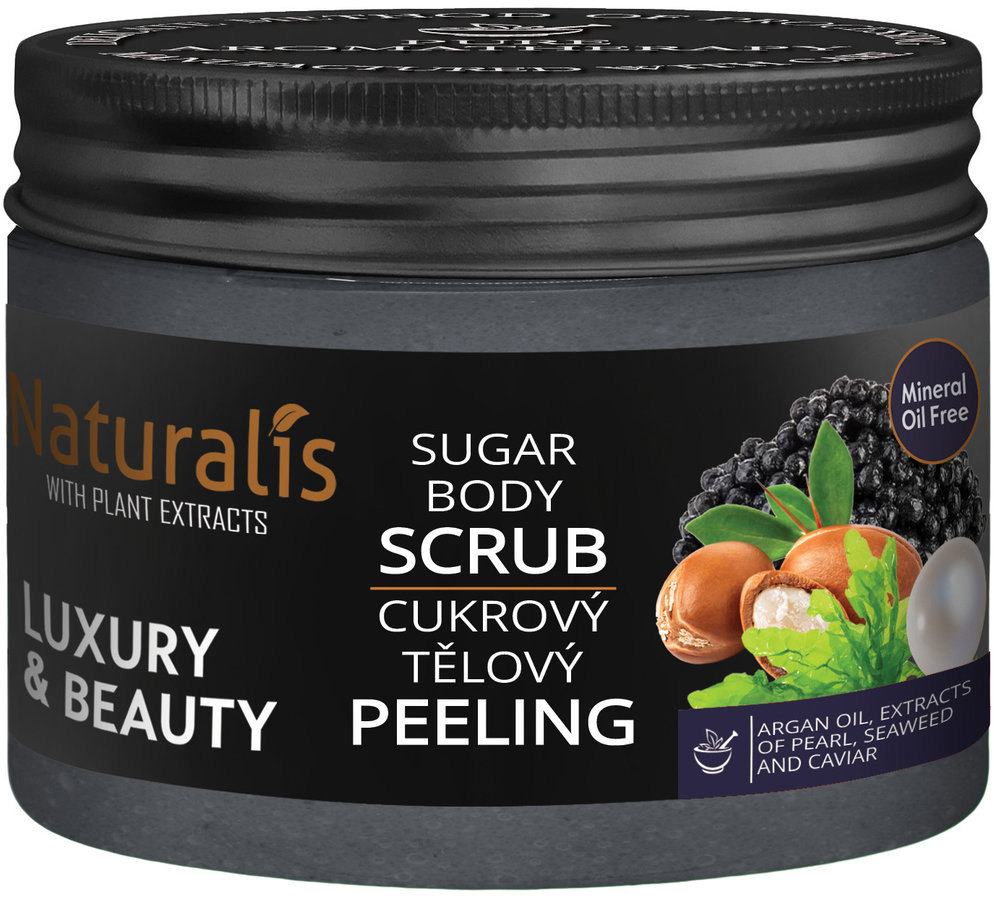 Naturalis Cukrový telový peeling – Luxury & Beauty 250 g