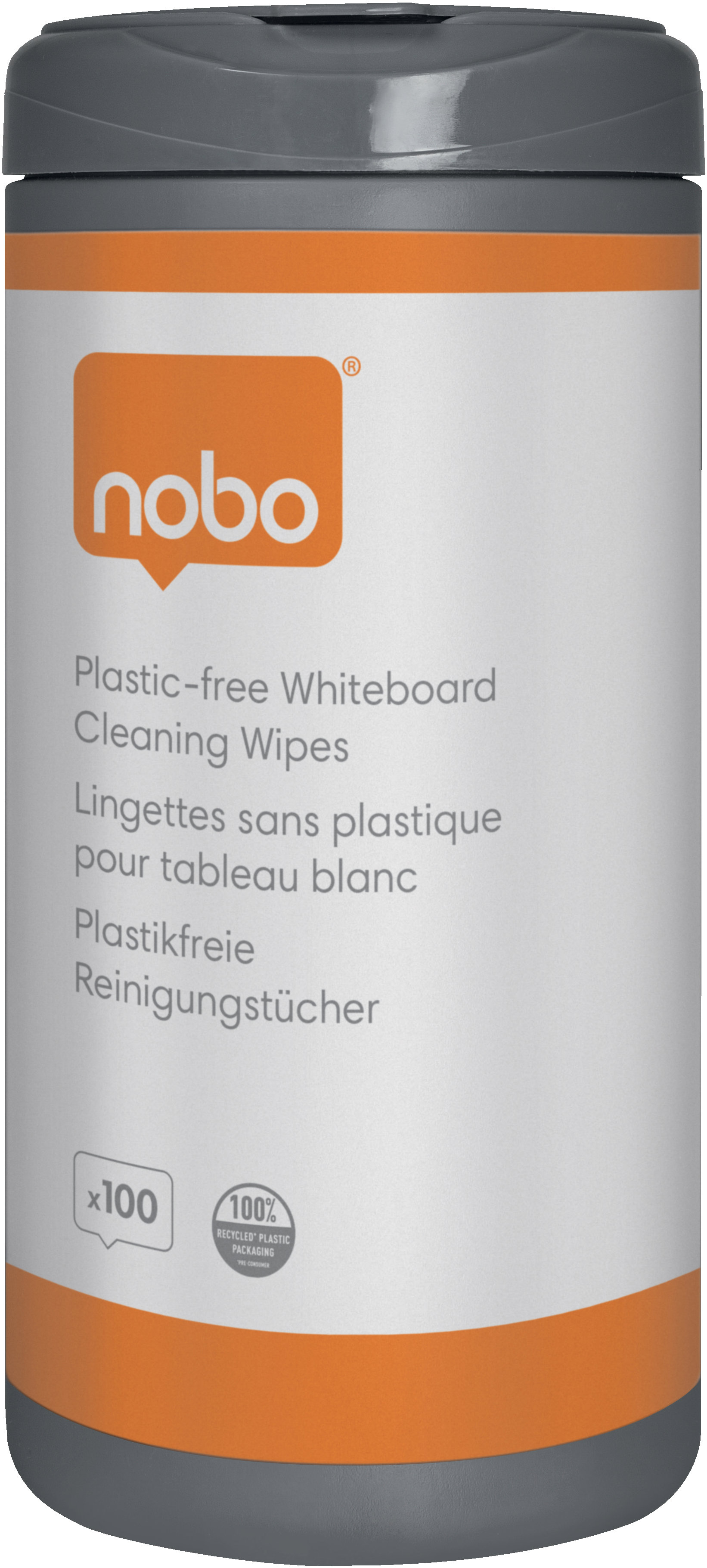 NOBO Plastic-free Whiteboard Cleaning Wipes – balenie 100 ks