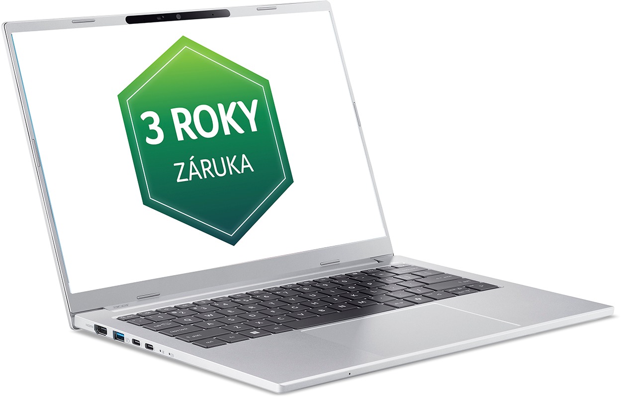 Acer Aspire 14 AI Pure Silver kovový (A14-I71M-55XP) (bez adaptéra)