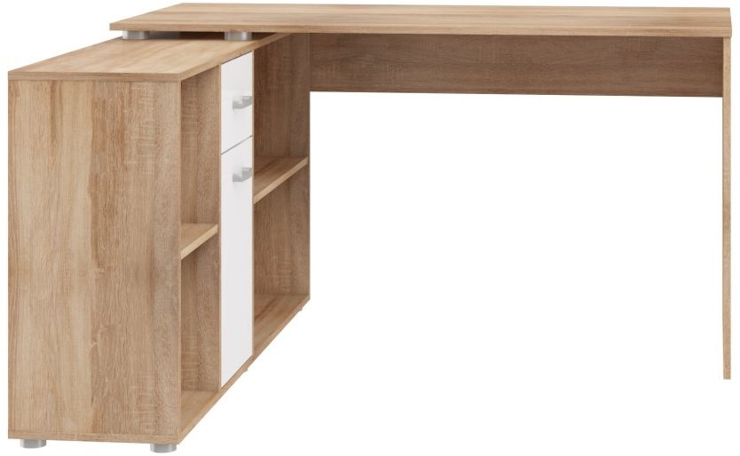 Nejlevnější nábytek Rothing ľavý, dub sonoma/biely lesk