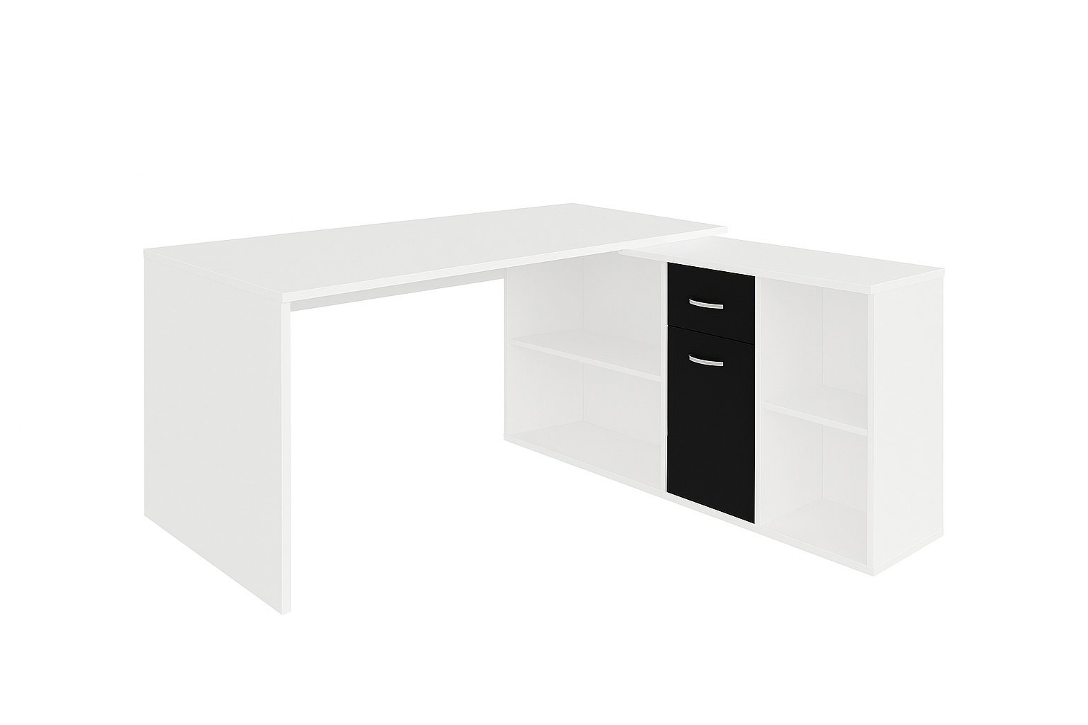 Nejlevnější nábytek Rothing pravý, biely/čierny lesk