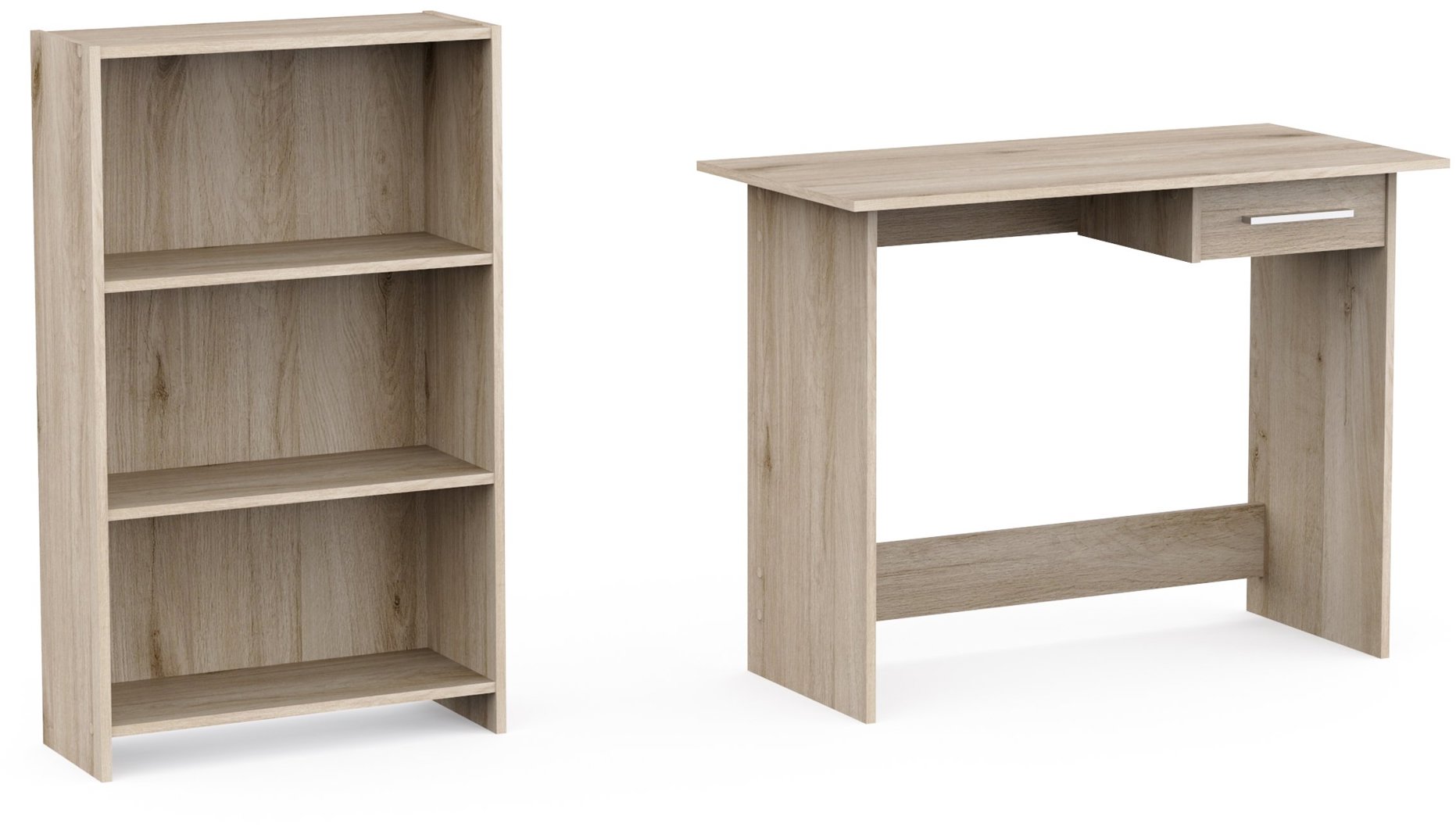 Nejlevnější nábytek Tormen Sada písacieho stola a knižnice, dub kronberg