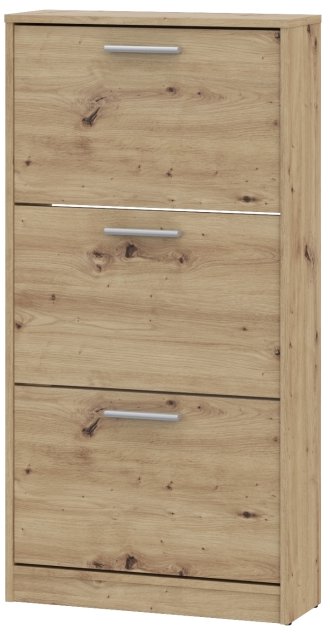 Najlacnejší nábytok Sarel Botník s 3 výklopmi, dub artisan
