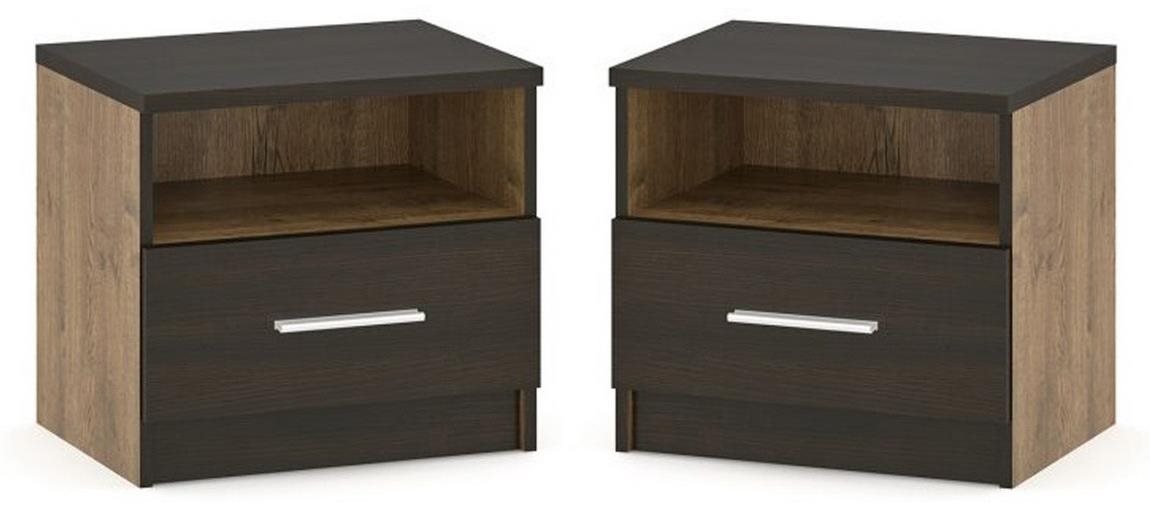 Nejlevnější nábytek Nodulosa 2 ks, dub april/wenge