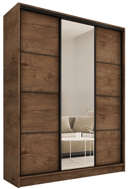 Nejlevnější nábytek Harazia 150 so zrkadlom, dub lefkas