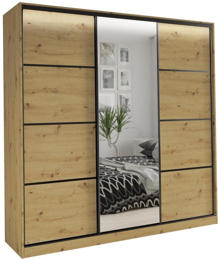 Nejlevnější nábytek Harazia 200 so zrkadlom, dub artisan