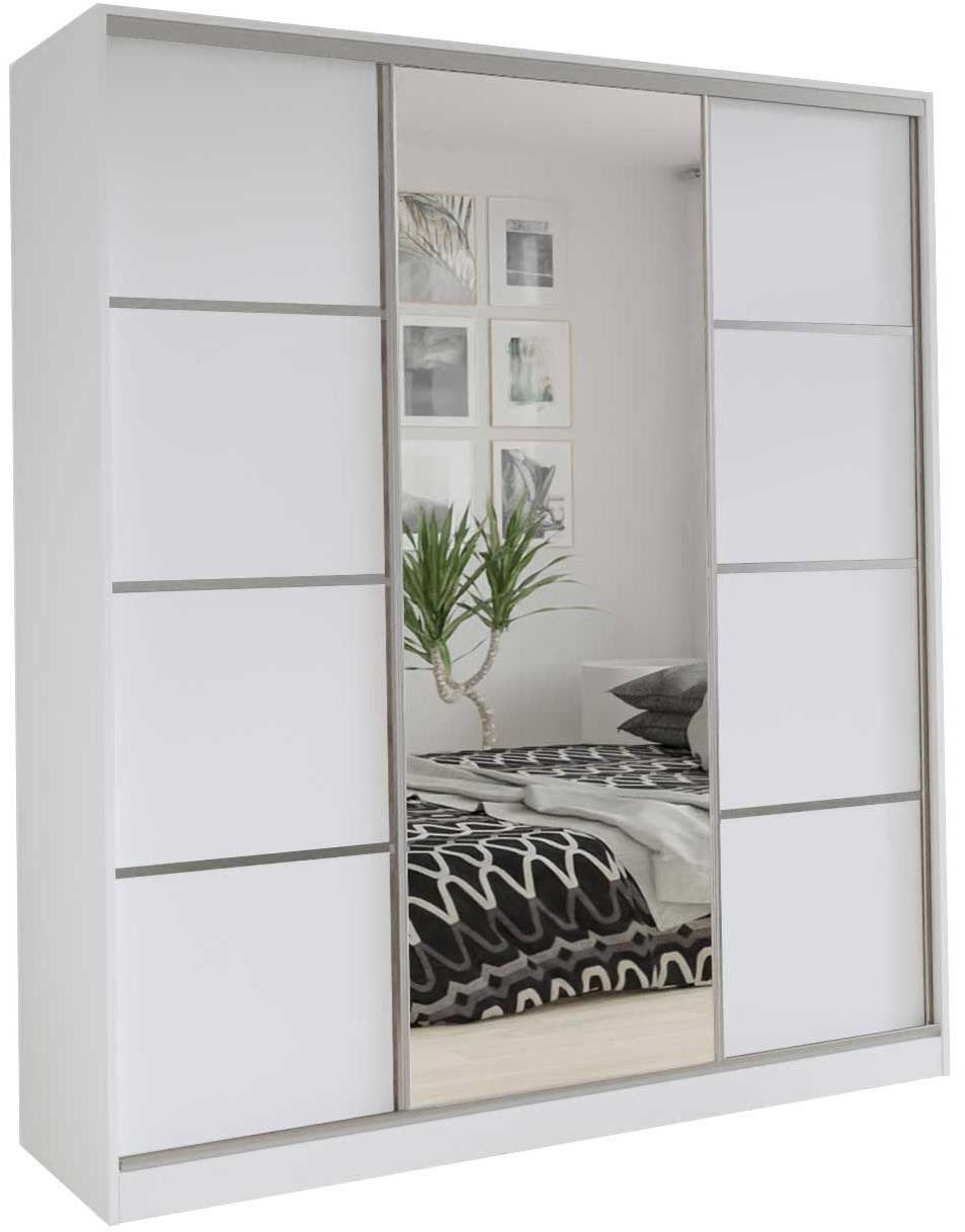 Nejlevnější nábytek Litolaris 150 so zrkadlom, biely mat