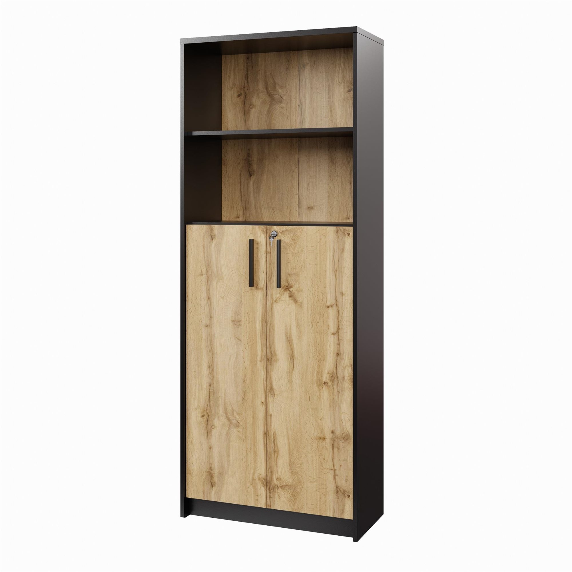 Nejlevnější nábytek Najby Gianni, čierna/dub wotan