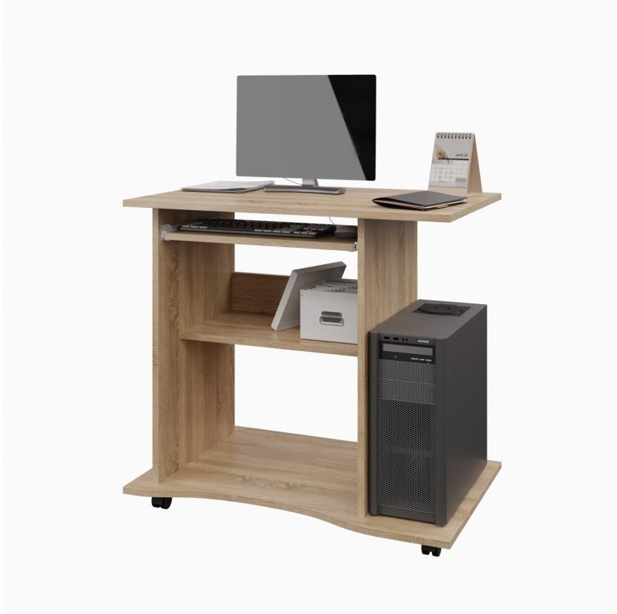 Nejlevnější nábytek – Praktický PC stôl s výsuvnou doskou NEJBY LYLE, dub sonoma