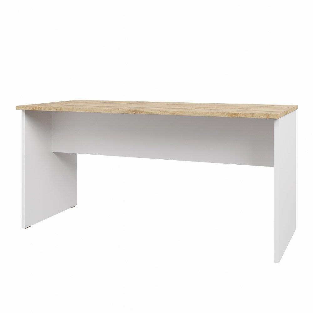 Nejlevnější nábytek – Stôl jednací NEJBY GIANNI, biely/dub wotan