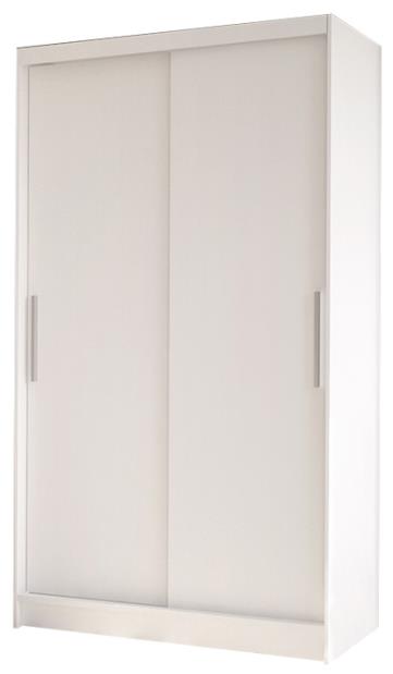 Nejlevnější nábytek Šatníková skriňa s posuvnými dverami SILVERIO I, biela
