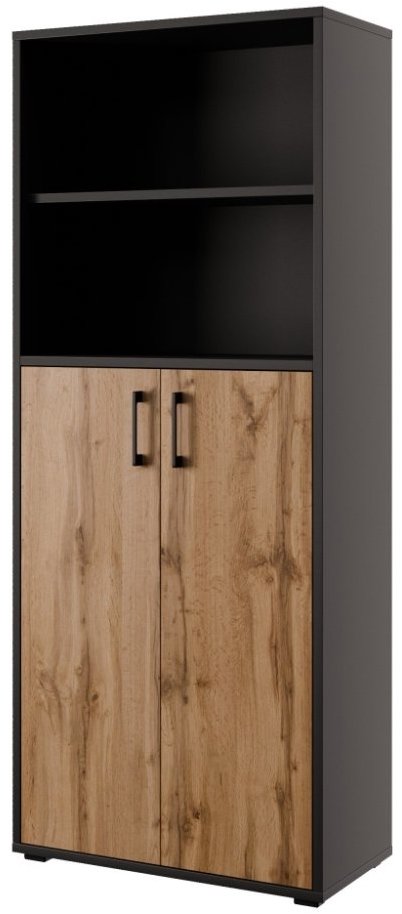 Nejlevnější nábytek Nejby Gianni Premium s dvířky typ 1, korpus: antracit, dvířka: dub wotan