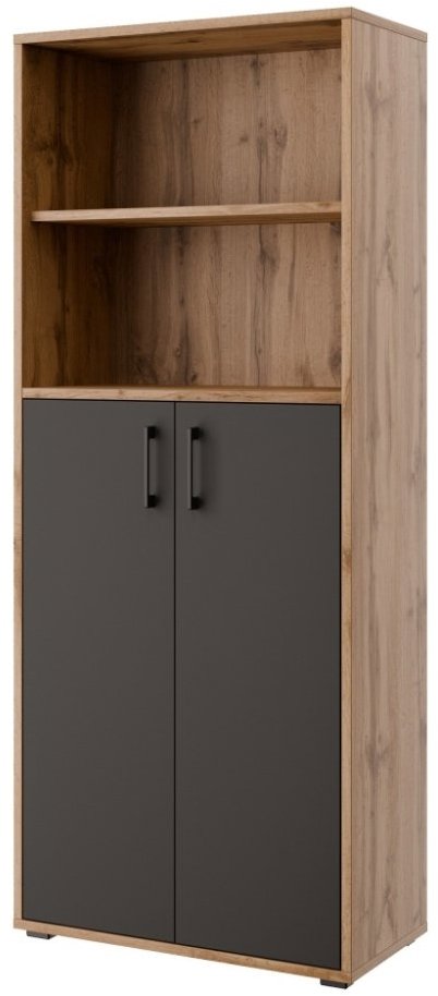 Nejlevnější nábytek Nejby Gianni Premium s dvířky typ 1, korpus: dub wotan, dvířka: antracit