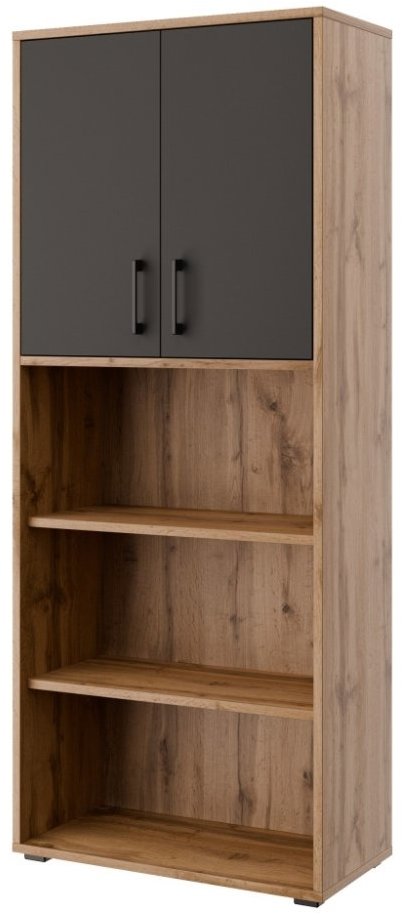 Nejlevnější nábytek Nejby Gianni Premium s dvířky typ 2, korpus: dub wotan, dvířka: antracit