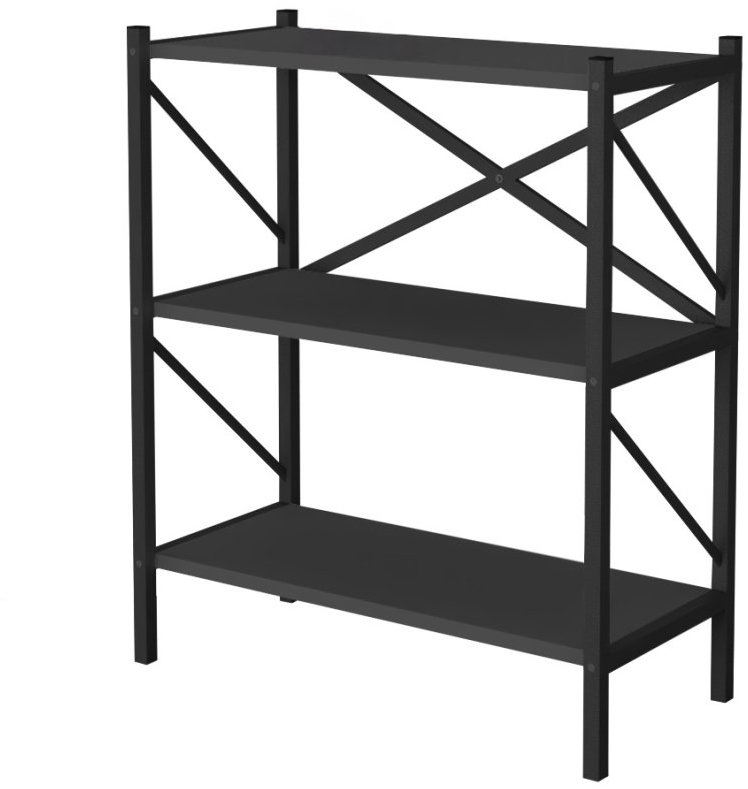 Nejlevnější nábytek Mebru, kovový, 86 cm, čierny/antracit
