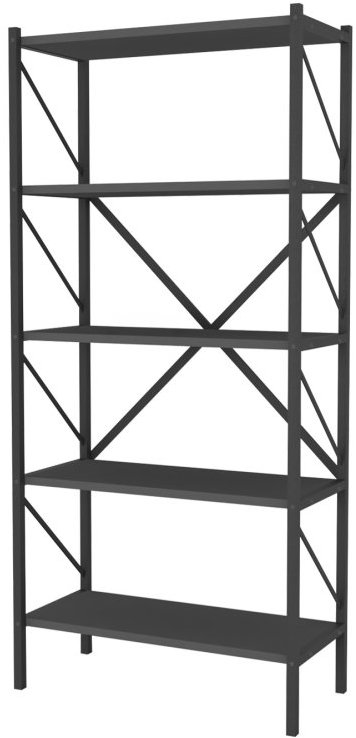 Nejlevnější nábytek Mebru, kovový, 158 cm, čierna/antracit
