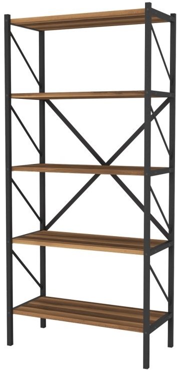 Nejlevnější nábytek Mebru, kovový, 158 cm, čierny/orech