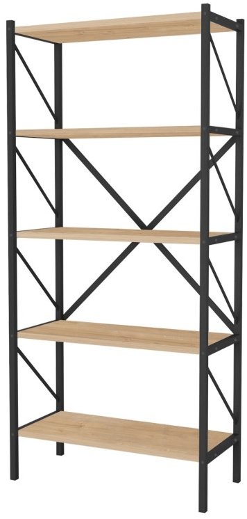 Nejlevnější nábytek Mebru, kovový, 158 cm, čierny/dub zafírový