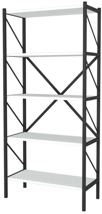 Nejlevnější nábytek Mebru, kovový, 158 cm, čierna/biela