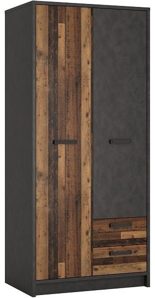 Nejlevnější nábytek Livana Skriňa 2D2S, matera tmavá/old style