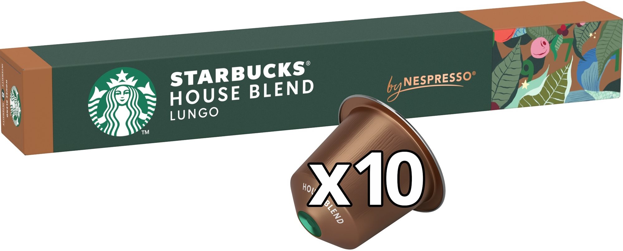 STARBUCKS® House Blend by NESPRESSO®, Medium Roast kávové kapsuly, 10 kapsúl v balení