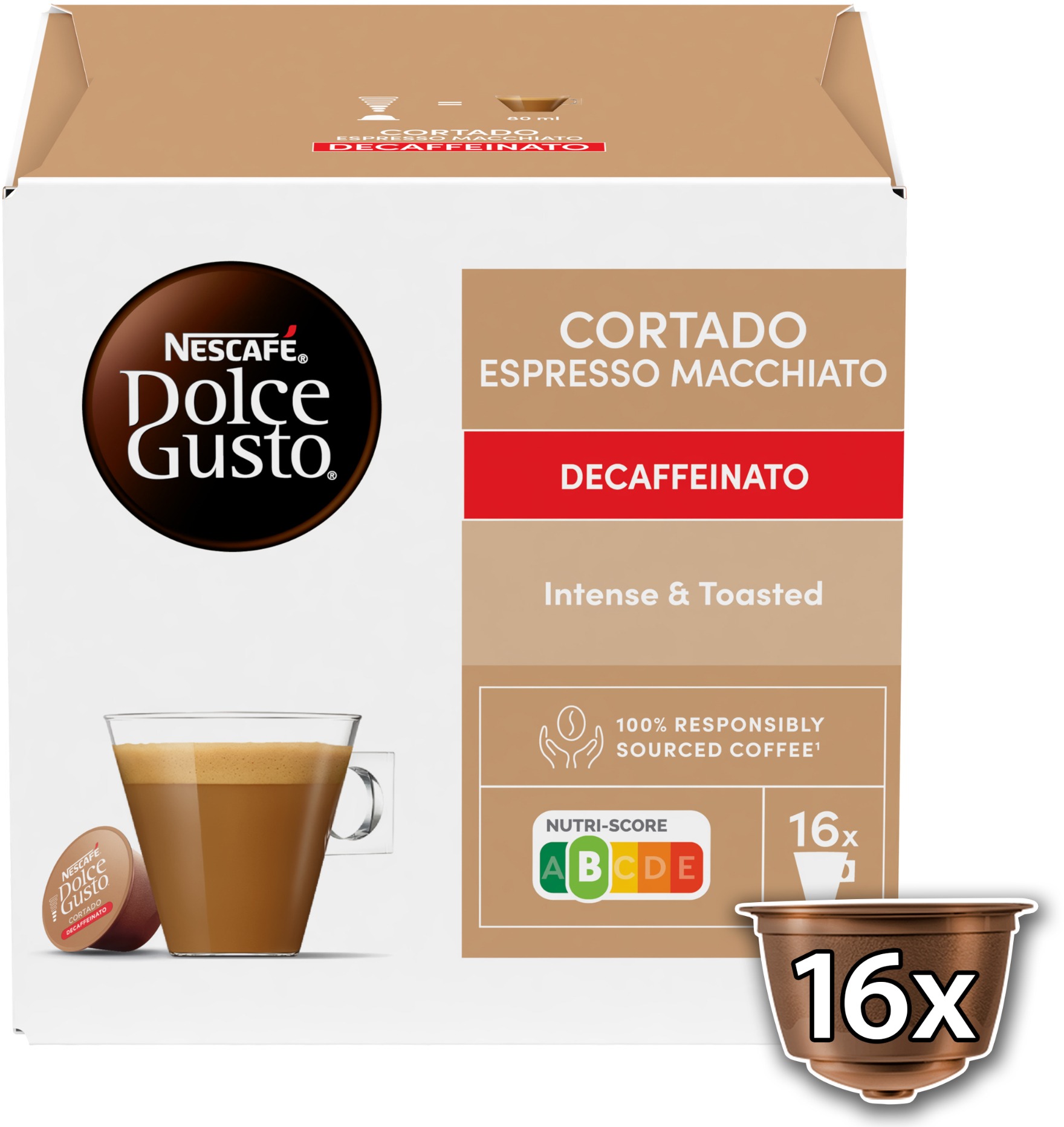 NESCAFÉ® Dolce Gusto® Cortado Decaffeinato - 16 kapsúl