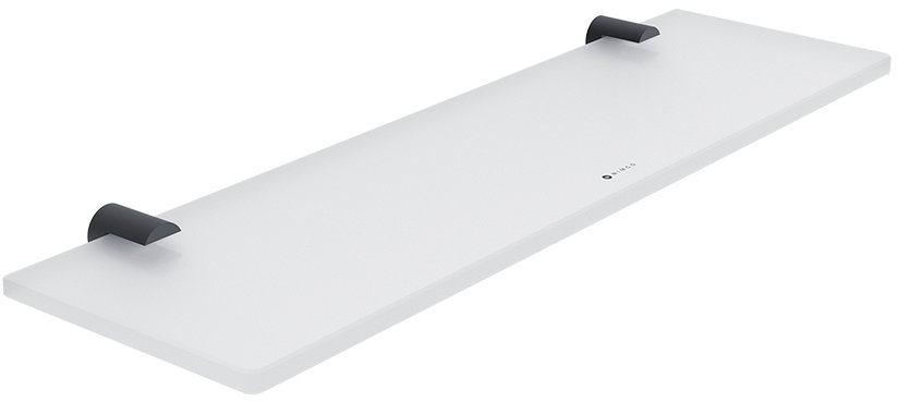 Nimco Polica do kúpeľne a sprchy 40 cm sklo – Bormo čierna BRC-11091B-40-90