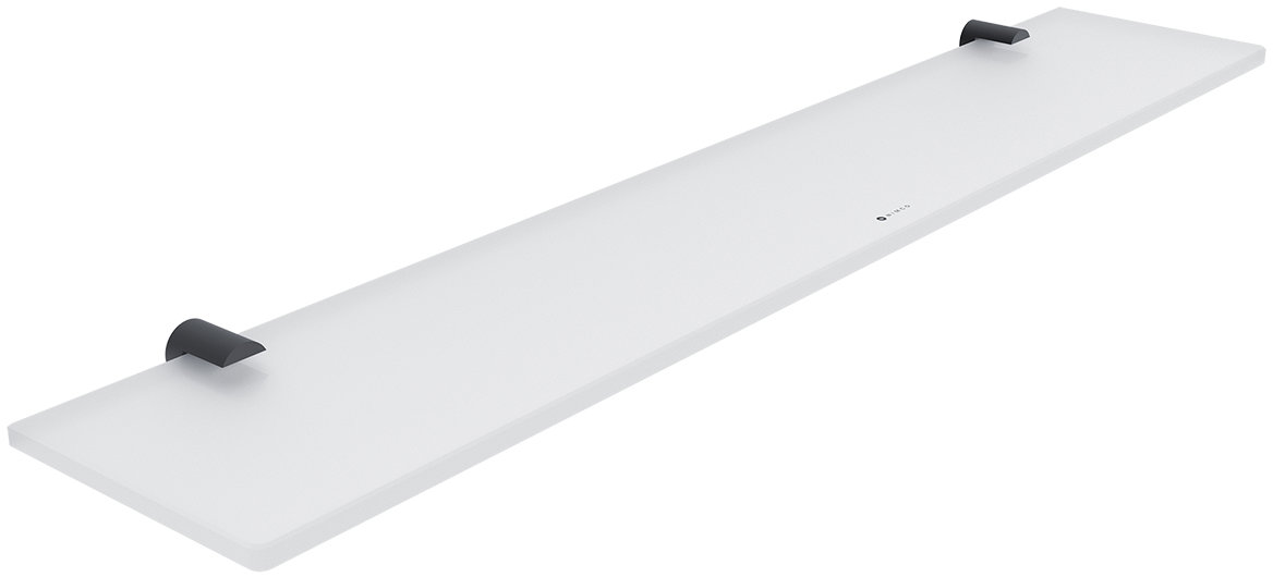Nimco Polica do kúpeľne a sprchy 60 cm sklo – Bormo čierna BRC-11091B-60-90