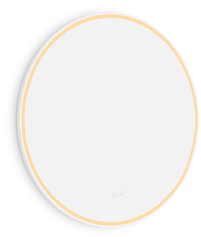 Nimco LED zrkadlo 70 cm okrúhle biele – dotykové s nastavením jasu a farby ZPB 28001RVX-05