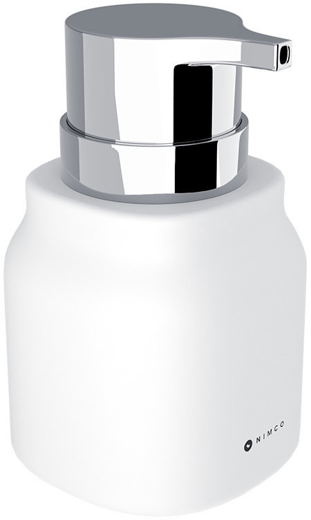 Nimco Dávkovač mýdla Eni bílá keramika – stříbrná pumpička plast ENB-31-26-05