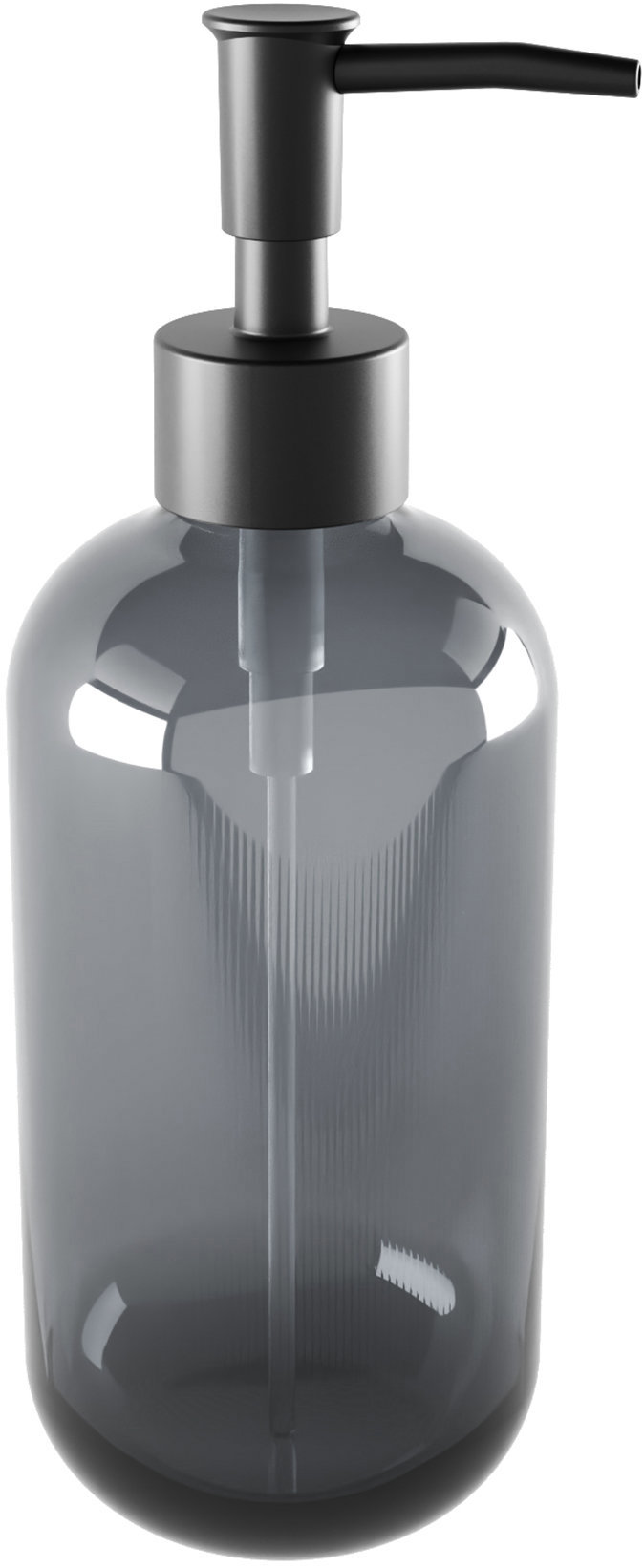 Nimco Dávkovač mýdla do koupelny sklo – pumpička matný plast Abu černá ABC-31-X-90