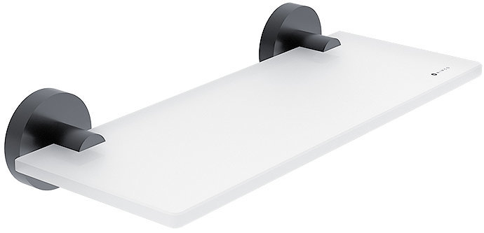 Nimco Polica do kúpeľne a sprchy 30 cm – bez vŕtania Unix čierna UNC-13091B-30-90