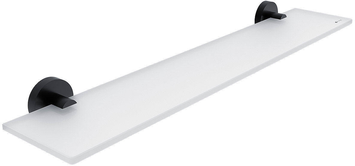 Nimco Polica do kúpeľne a sprchy 60 cm – bez vŕtania Unix čierna UNC-13091B-60-90