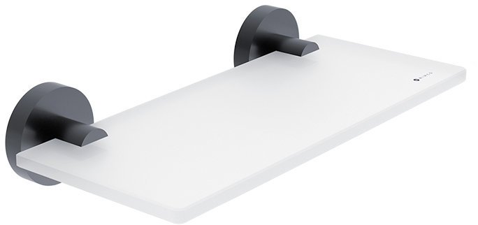 Nimco Polica do kúpeľne a sprchy 20 cm – bez vŕtania Unix čierna UNC-13091B-20-90