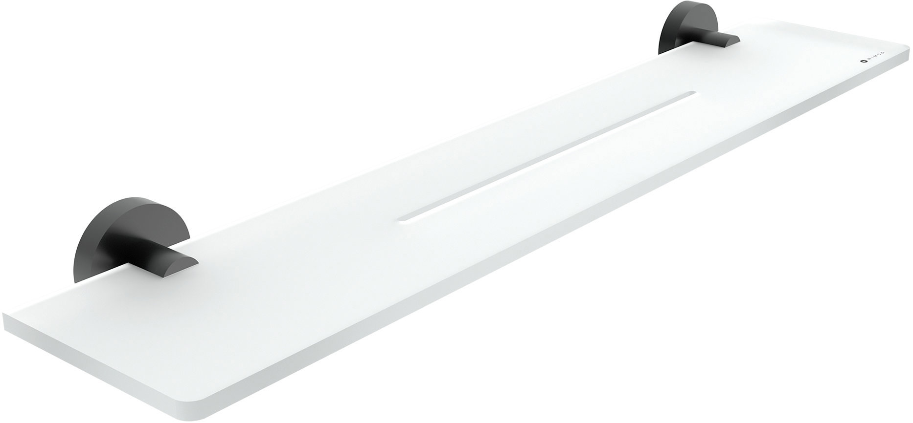 Nimco Polica do kúpeľne a sprchy 60 cm – bez vŕtania Unix čierna UNC-X460-90