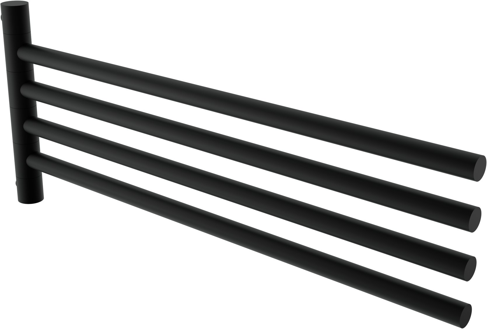 Nimco Držiak na uteráky otočný 42 cm (4 ramená) – nerez Bormo čierna BRC 11096-4-90