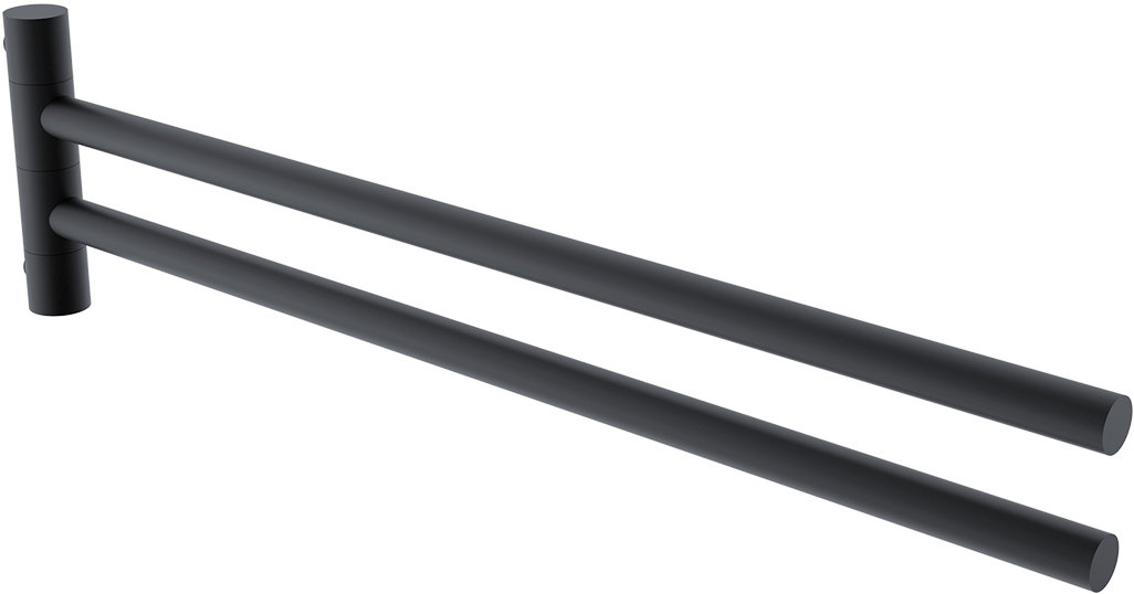 Nimco Držiak na uteráky otočný 42 cm (2 ramená) – nerez Bormo čierna BRC 11096-90