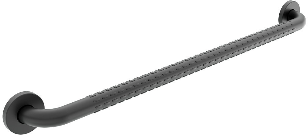 Nimco Bezpečnostné držadlo do kúpeľne a WC čierne – 80 cm nehrdzavejúca oceľ nosnosť 150 kg BMC-9080