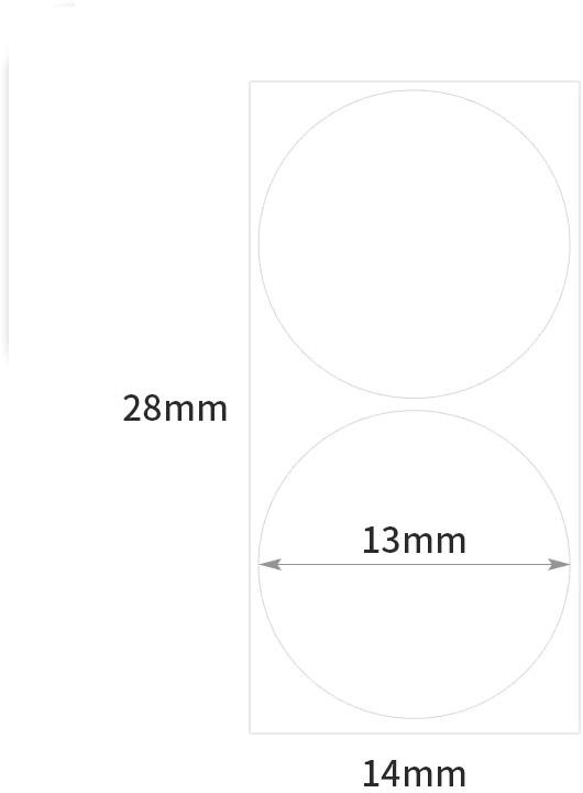 Niimbot etikety R 14 × 28 mm 220 ks WhiteRound B na D11 a D110